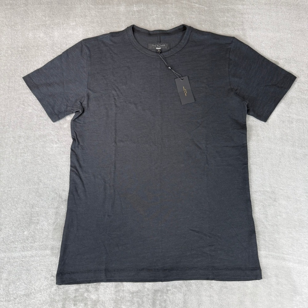Rag & Bone Short Sleeve Core Tee T-Shirt Mens Small Black Stretch Pima $95 NWT